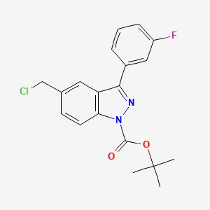 1h-Indazole-1-carboxylic acid,5-(chloromethyl)-3-(3-fluorophenyl)-,1,1-dimethylethyl ester