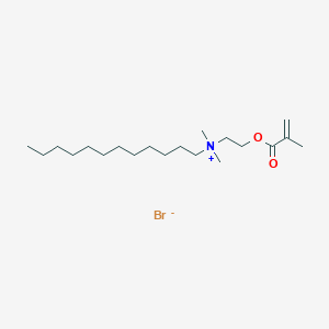 molecular formula C20H40BrNO2 B8482349 dodecyl-dimethyl-[2-(2-methylprop-2-enoyloxy)ethyl]azanium;bromide 