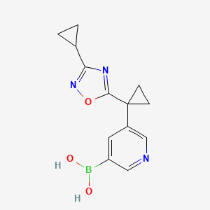 [5-[1-(3-Cyclopropyl-1,2,4-oxadiazol-5-yl)cyclopropyl]pyridin-3-yl]boronic acid