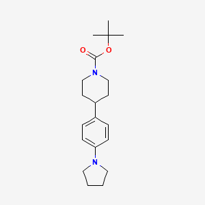 molecular formula C20H30N2O2 B8482696 tert-butyl 4-(4-pyrrolidin-1-ylphenyl)piperidine-1-carboxylate 
