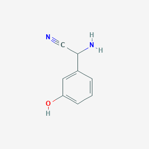 molecular formula C8H8N2O B8482769 Amino-(3-hydroxy-phenyl)-acetonitrile 