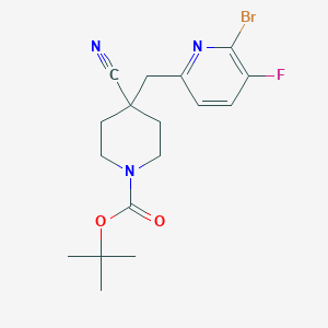 molecular formula C17H21BrFN3O2 B8482840 Tert-butyl 4-((6-bromo-5-fluoropyridin-2-yl)methyl)-4-cyanopiperidine-1-carboxylate 