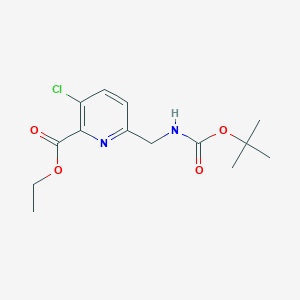 Ethyl 6-(((tert-butoxycarbonyl)amino)methyl)-3-chloropicolinate