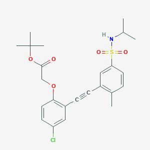 Tert-butyl[4-chloro-2-({5-[(isopropylamino)sulfonyl]-2-methylphenyl}ethynyl)phenoxy]acetate