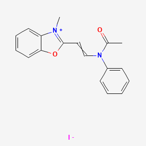 2-{2-[Acetyl(phenyl)amino]ethenyl}-3-methyl-1,3-benzoxazol-3-ium iodide