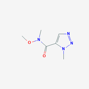 molecular formula C6H10N4O2 B8483151 N-methoxy-N,3-dimethyltriazole-4-carboxamide 