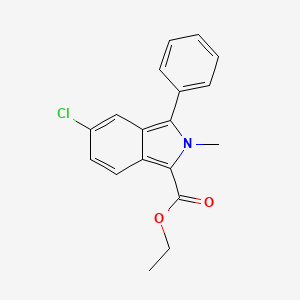 5-Chloro-2-methyl-3-phenylisoindole-1-carboxylic acid ethyl ester