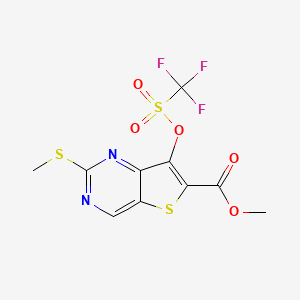 Methyl 2-(methylsulfanyl)-7-{[(trifluoromethyl)sulfonyl]oxy}thieno[3,2-d]pyrimidine-6-carboxylate