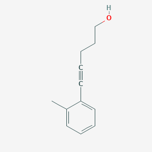 molecular formula C12H14O B8483237 5-(2'-Methylphenyl)-4-pentyn-1-ol 