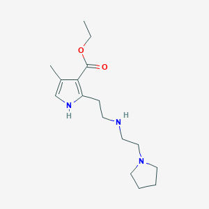 4-methyl-2-[2-(2-pyrrolidin-1-yl-ethylamino)-ethyl]-1H-pyrrole-3-carboxylic acid ethyl ester