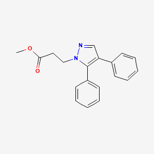 molecular formula C19H18N2O2 B8483473 Methyl 3-(4,5-diphenyl-1H-pyrazol-1-yl)propanoate CAS No. 67455-54-3