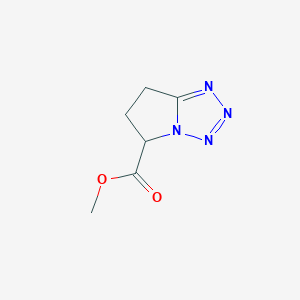 molecular formula C6H8N4O2 B8483497 methyl 6,7-dihydro-5H-pyrrolo[2,1-e]tetrazole-5-carboxylate 