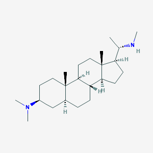 molecular formula C24H44N2 B084835 Pregnane-3,20-diamine, N3,N3,N20-trimethyl-, (3beta,5alpha,20S)- CAS No. 15112-47-7