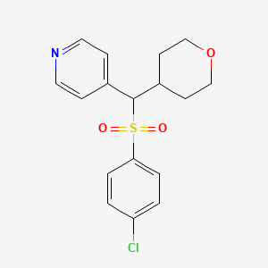 4-[(4-Chlorobenzene-1-sulfonyl)(oxan-4-yl)methyl]pyridine