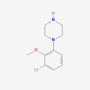 molecular formula C11H15ClN2O B8483768 1-(3-chloro-2-methoxyphenyl)piperazine 
