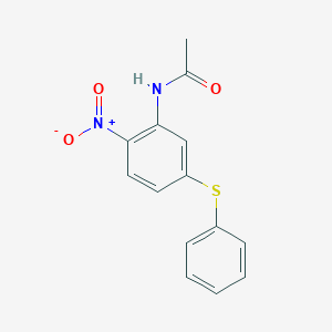 molecular formula C14H12N2O3S B8483794 N-[2-Nitro-5-(phenylsulfanyl)phenyl]acetamide CAS No. 54029-08-2