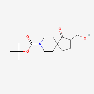 molecular formula C15H25NO4 B8483818 tert-butyl 3-(hydroxymethyl)-4-oxo-8-azaspiro[4.5]decane-8-carboxylate 