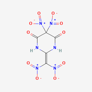 molecular formula C5H2N6O10 B8483820 4,6-Dihydroxy-5,5-dinitro-2-(dinitromethylene)-2,5-dihydropyrimidine CAS No. 374552-65-5