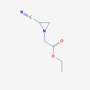 molecular formula C7H10N2O2 B8483960 Ethyl (2-cyanoaziridin-1-yl)acetate CAS No. 75984-86-0