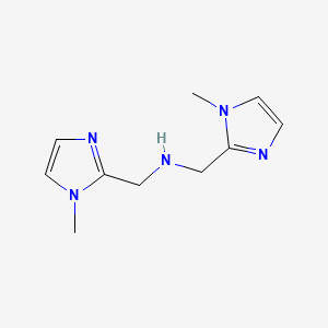 molecular formula C10H15N5 B8484065 Bis[1-methylimidazole-2-yl methyl]amine 