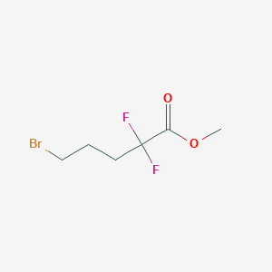molecular formula C6H9BrF2O2 B8484273 Methyl 5-bromo-2,2-difluoropentanoate CAS No. 61427-28-9