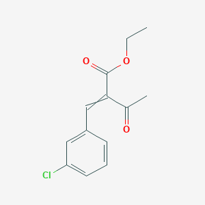 molecular formula C13H13ClO3 B8484340 Ethyl 2-acetyl-3-(3-chlorophenyl)acrylate CAS No. 15725-23-2