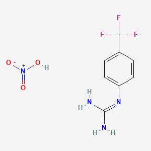 molecular formula C8H9F3N4O3 B8484347 N-(4-trifluoromethyl-phenyl)-guanidine nitrate CAS No. 674333-63-2