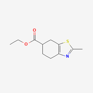molecular formula C11H15NO2S B8484361 Ethyl 2-methyl-4,5,6,7-tetrahydrobenzo[d]thiazole-6-carboxylate 
