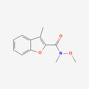 molecular formula C12H13NO3 B8484739 N-methoxy-N,3-dimethyl-1-benzofuran-2-carboxamide 