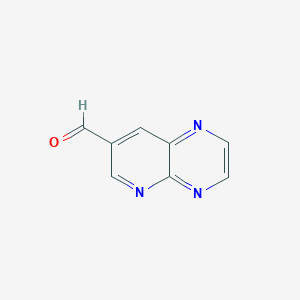 molecular formula C8H5N3O B8485196 Pyrido[2,3-b]pyrazine-7-carboxaldehyde 