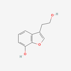 molecular formula C10H10O3 B8485233 7-Hydroxy-3-(2-hydroxyethyl)benzofuran 
