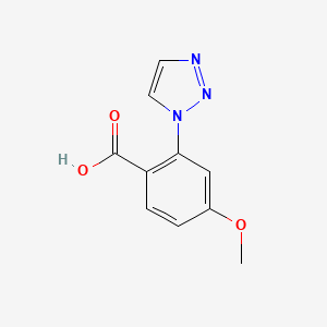 molecular formula C10H9N3O3 B8485240 4-Methoxy-2-(triazol-1-yl)benzoic acid 