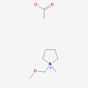 molecular formula C9H19NO3 B8485262 N-methoxymethyl-N-methylpyrrolidinium acetate CAS No. 820958-86-9