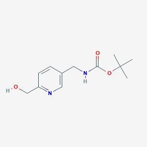 molecular formula C12H18N2O3 B8485422 tert-butyl ((6-(hydroxymethyl)pyridin-3-yl)methyl)carbamate 