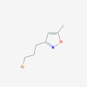 molecular formula C7H10BrNO B8485452 5-Methyl-3-(3-bromopropyl)isoxazole 