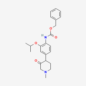molecular formula C23H28N2O4 B8485667 benzyl N-[4-(1-methyl-3-oxopiperidin-4-yl)-2-propan-2-yloxyphenyl]carbamate 