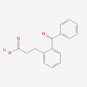 molecular formula C16H14O3 B8485892 Benzenepropanoic acid, 2-benzoyl- CAS No. 56461-02-0