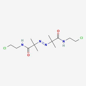 molecular formula C12H22Cl2N4O2 B8485927 Propanamide, 2,2'-azobis[N-(2-chloroethyl)-2-methyl- CAS No. 61551-70-0