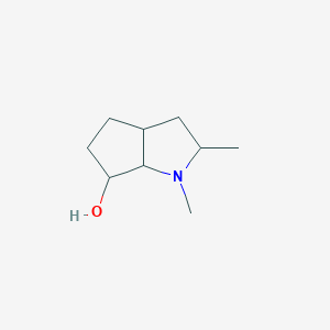 molecular formula C9H17NO B008486 1,2-dimethyl-3,3a,4,5,6,6a-hexahydro-2H-cyclopenta[b]pyrrol-6-ol CAS No. 109438-48-4