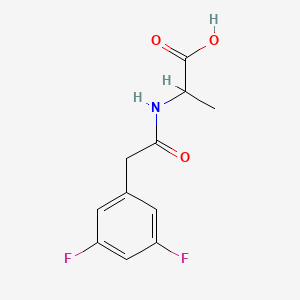 molecular formula C11H11F2NO3 B8486011 2-[[2-(3,5-Difluorophenyl)acetyl]amino]propanoic acid 