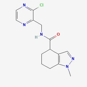 molecular formula C14H16ClN5O B8486083 N-[(3-chloropyrazin-2-yl)methyl]-1-methyl-4,5,6,7-tetrahydroindazole-4-carboxamide 