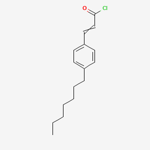 3-(4-Heptylphenyl)prop-2-enoyl chloride