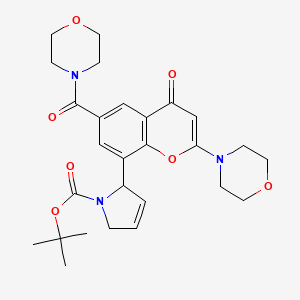 tert-butyl 2-(6-(morpholine-4-carbonyl)-2-morpholino-4-oxo-4H-chromen-8-yl)-2,5-dihydro-1H-pyrrole-1-carboxylate