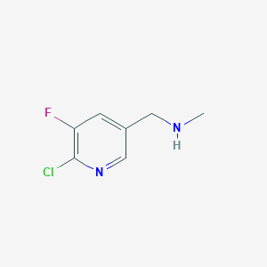 N-[(6-chloro-5-fluoropyridin-3-yl)methyl]methanamine