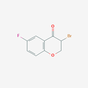 molecular formula C9H6BrFO2 B8486306 3-Bromo-6-fluorochroman-4-one 