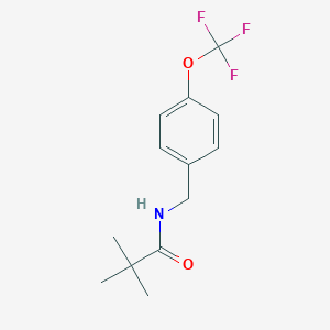 molecular formula C13H16F3NO2 B8486312 N-(4-Trifluoromethoxy-benzyl)-2,2-dimethyl-propionamide 