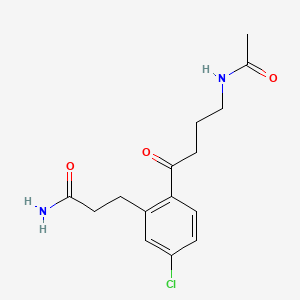 Benzenepropanamide, 2-(4-(acetylamino)-1-oxobutyl)-5-chloro-