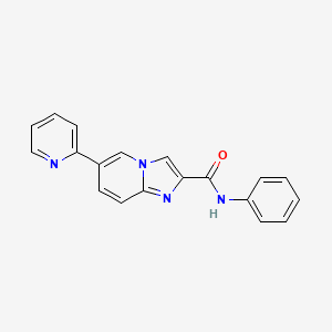 molecular formula C19H14N4O B8486442 N-phenyl-6-pyridin-2-ylimidazo[1,2-a]pyridine-2-carboxamide 