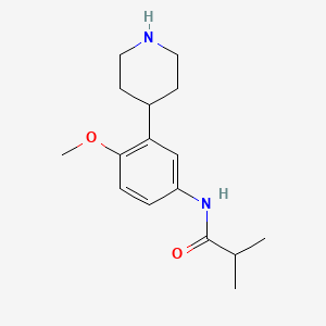 Propanamide, N-[4-methoxy-3-(4-piperidinyl)phenyl]-2-methyl-