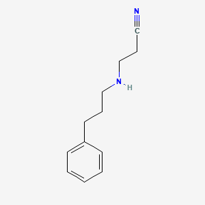 molecular formula C12H16N2 B8486504 3-(3-Phenylpropylamino)propionitrile 